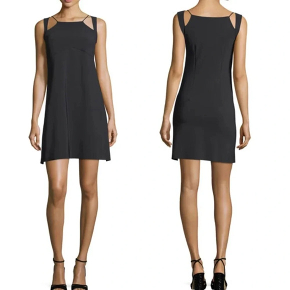 NEW CHIARA BONI LA PETITE ROBE Eiko Geometric-Neck Dress